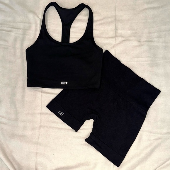 SET Active Other - Black Set Active Sey SPORTBODY BODY BRA and SCULPTFLEX BIKE SHORTS Both Onyx S